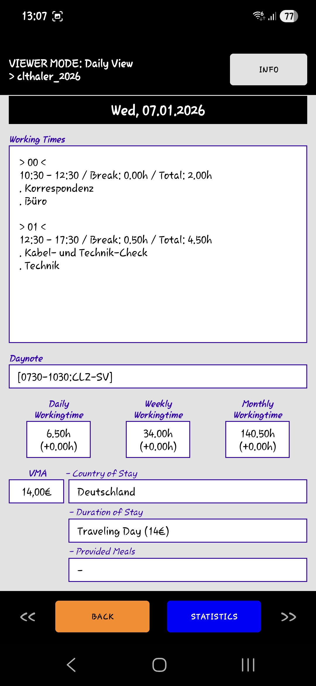 Notes4me-WorkingHours, v5.31